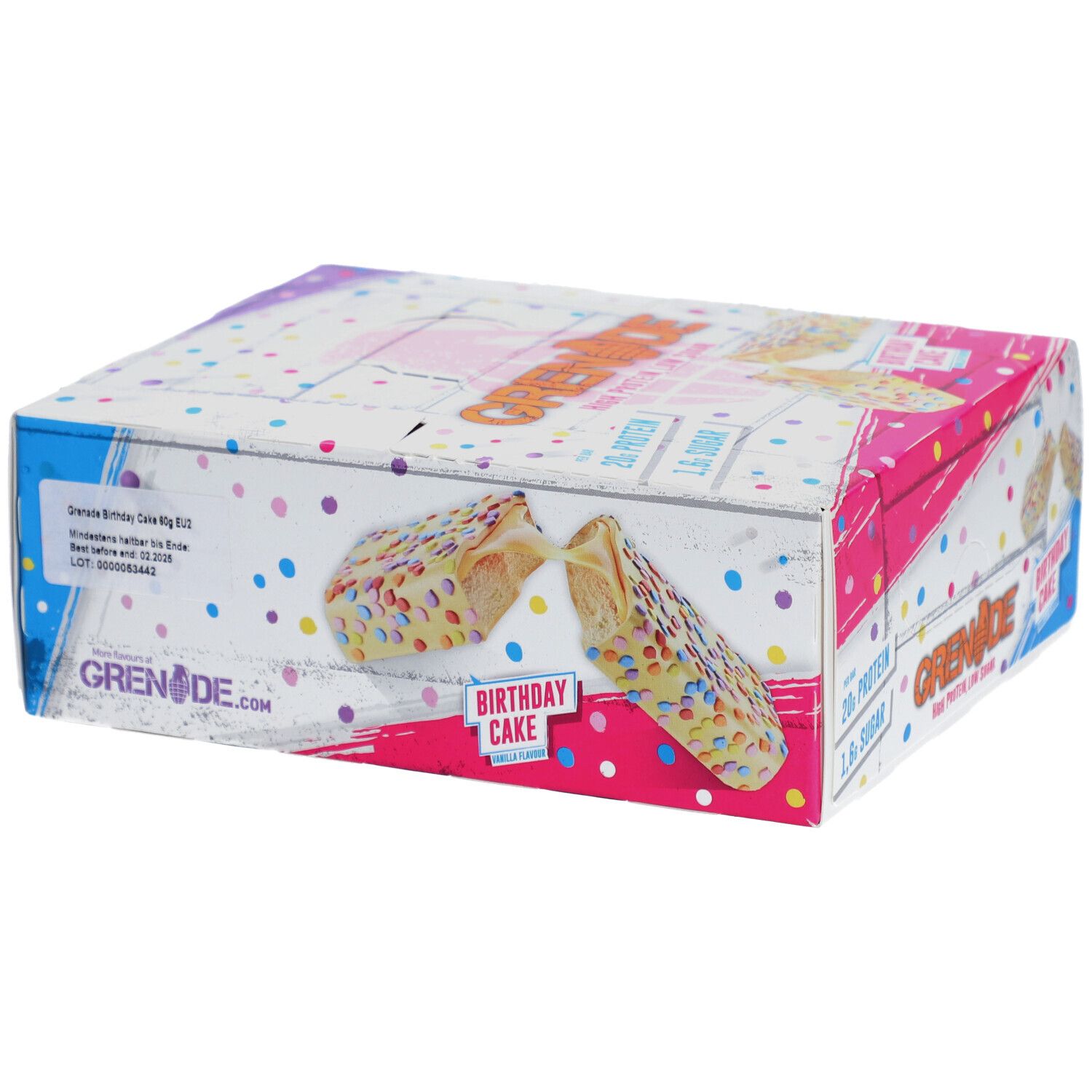 Grenade Birthday Cake Vanilla Flavour 60g 12x60 g Riegel