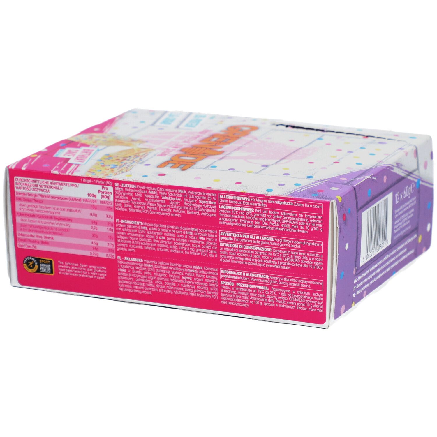 Grenade Birthday Cake Protein Bar