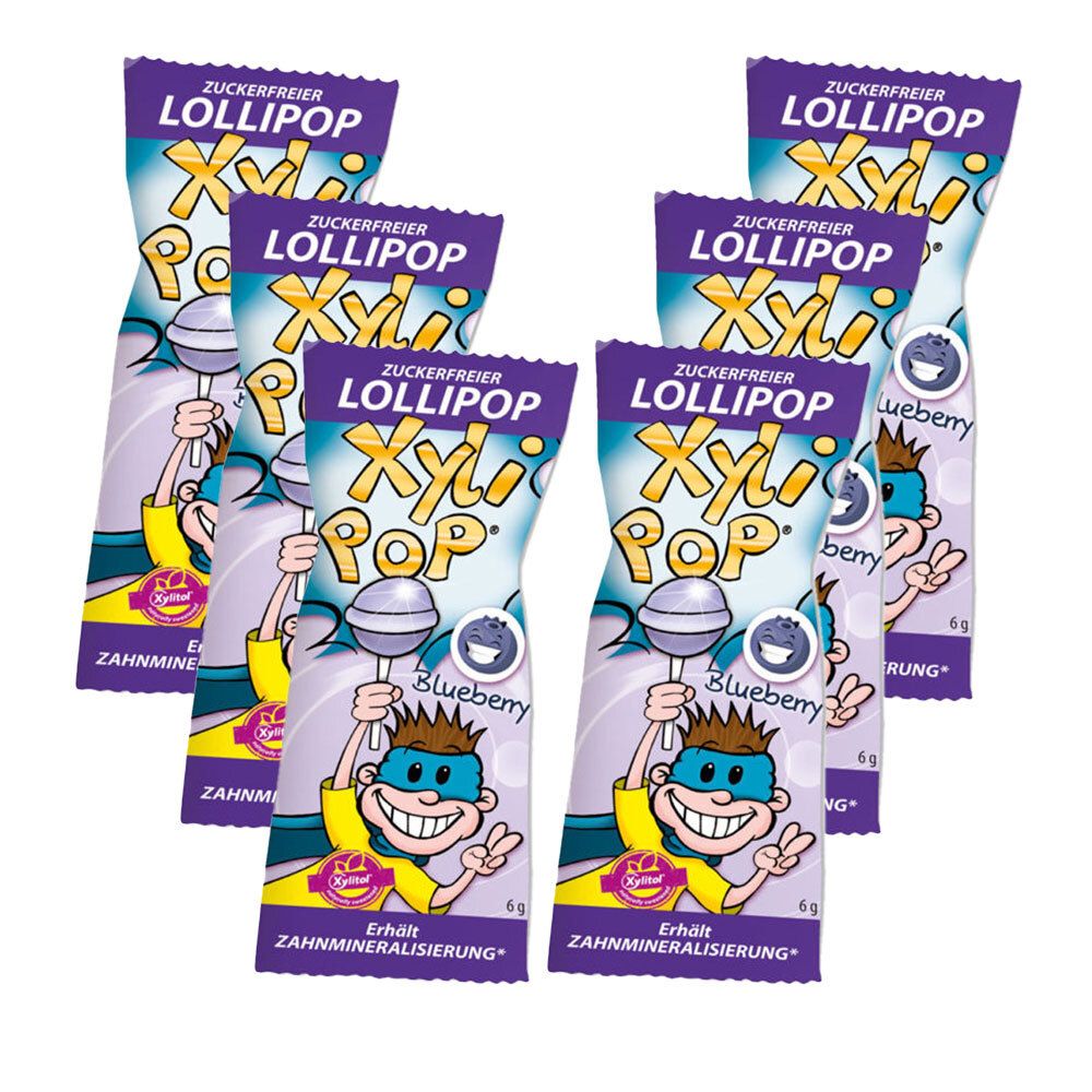 Miradent XyliPOP Lolli Blaubeere 6x+1x6 g - Shop Apotheke