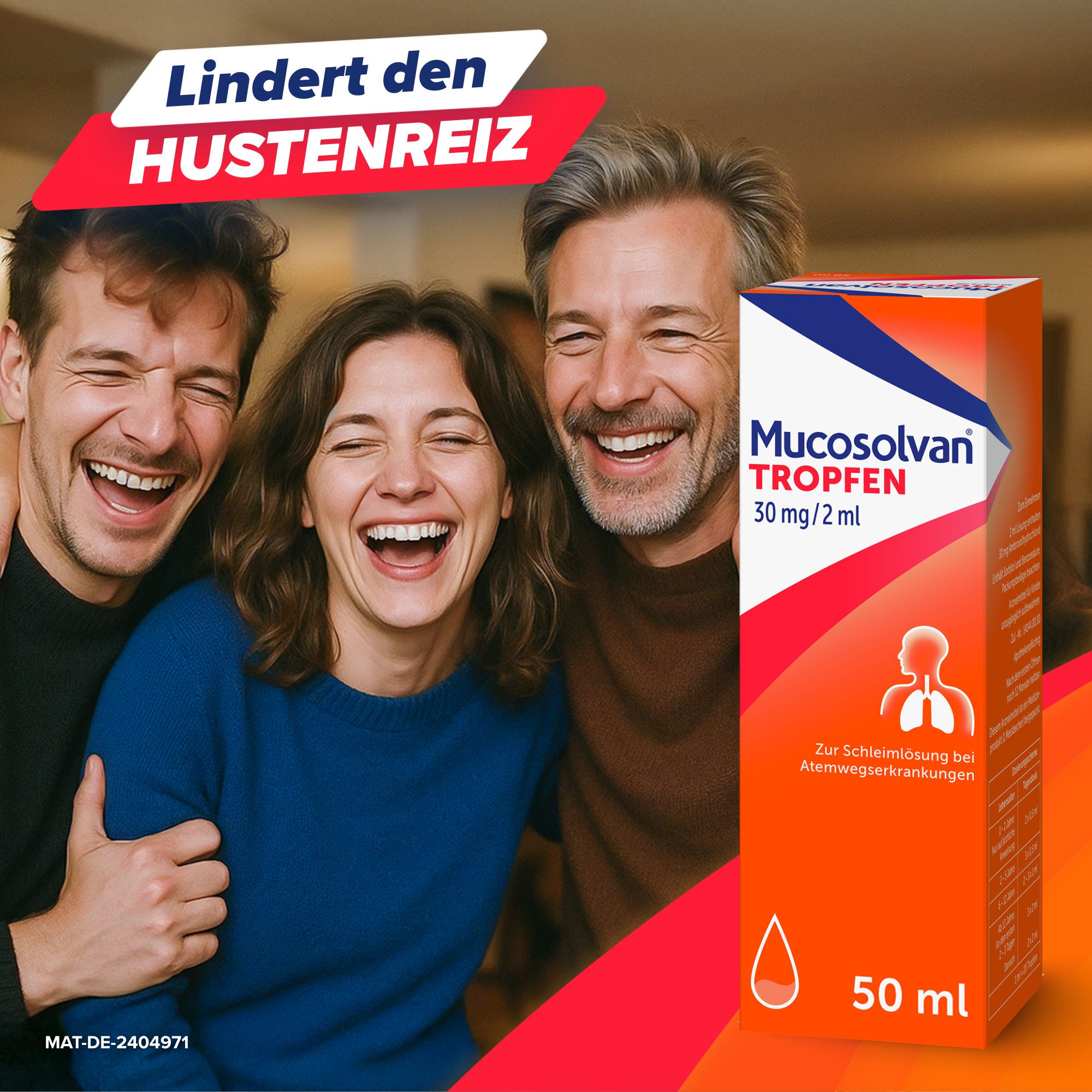 Mucosolvan Tropfen 2x 50ml | lösen festsitzenden Schleim und erleichtern das Abhusten