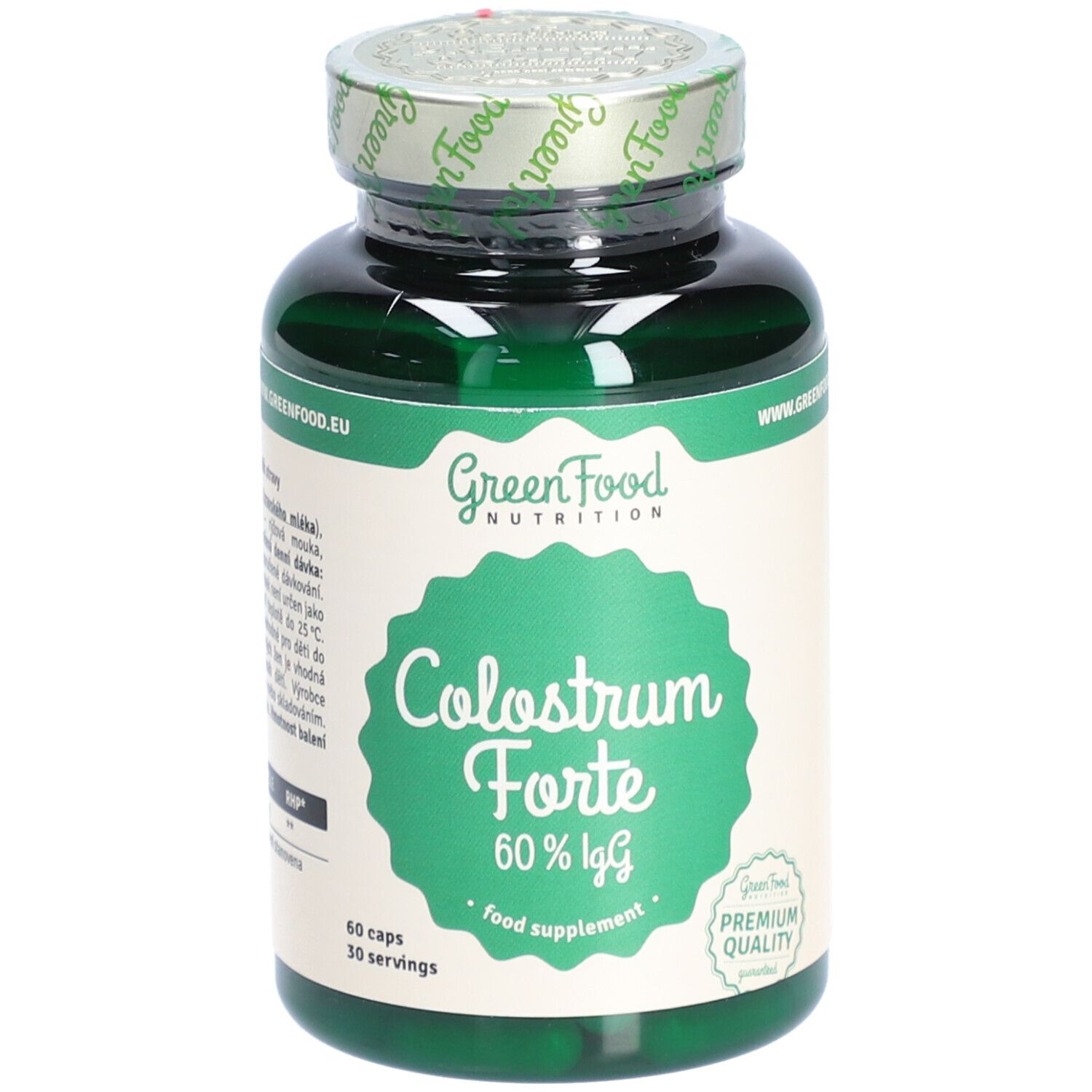 GreenFood Nutrition Colostrum Forte 60% IgG + Kapselbehälter