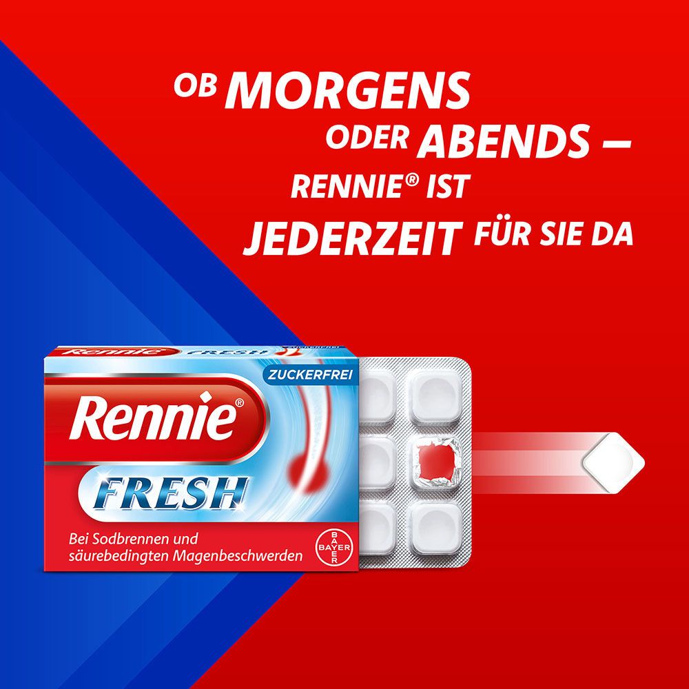 Rennie® Fresh Kautabletten bei Sodbrennen