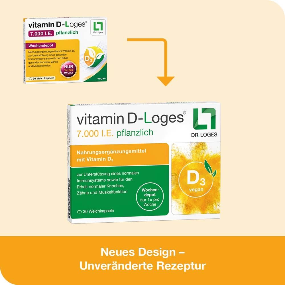 vitamin D-Loges 7.000 I.E pflanzlich Doppelpack 2x90 St Weichkapseln