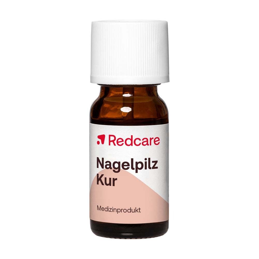 Flasche Redcare Nagelpilz Kur mit Applikator.