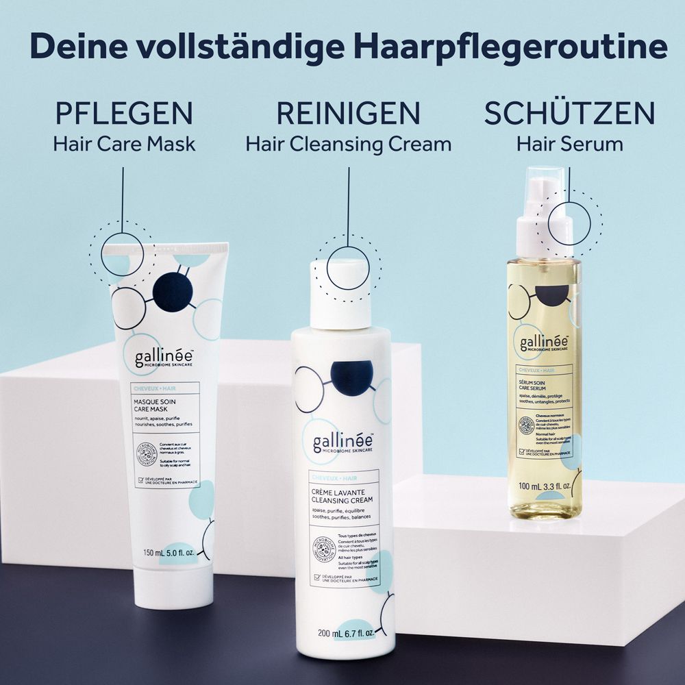 Drei Gallinée Kosmetikprodukte: Face Vinegar, Vinegar Mask und ein Serum.