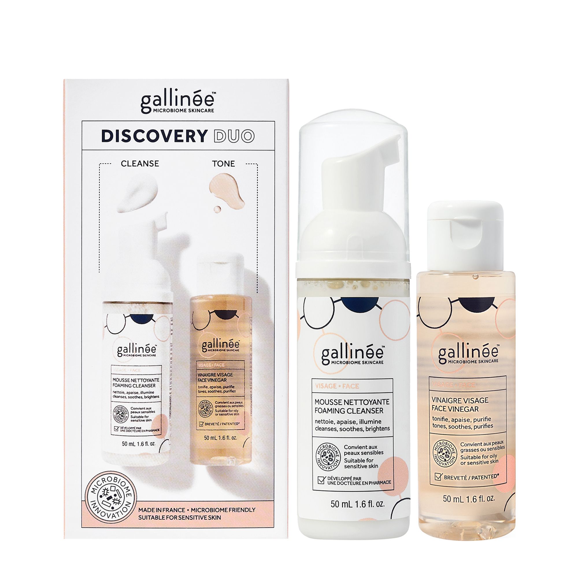 Gallinée Discovery Duo - Das ikonische Duo aus dem Foaming Cleanser und dem Face Vinegar zur sanften Reinigung