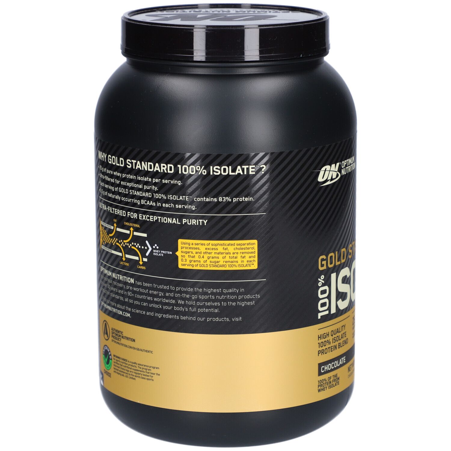 Optimum Nutrition 100% Gold Standard Isolate 2LB Chocolate 930 g Pulver