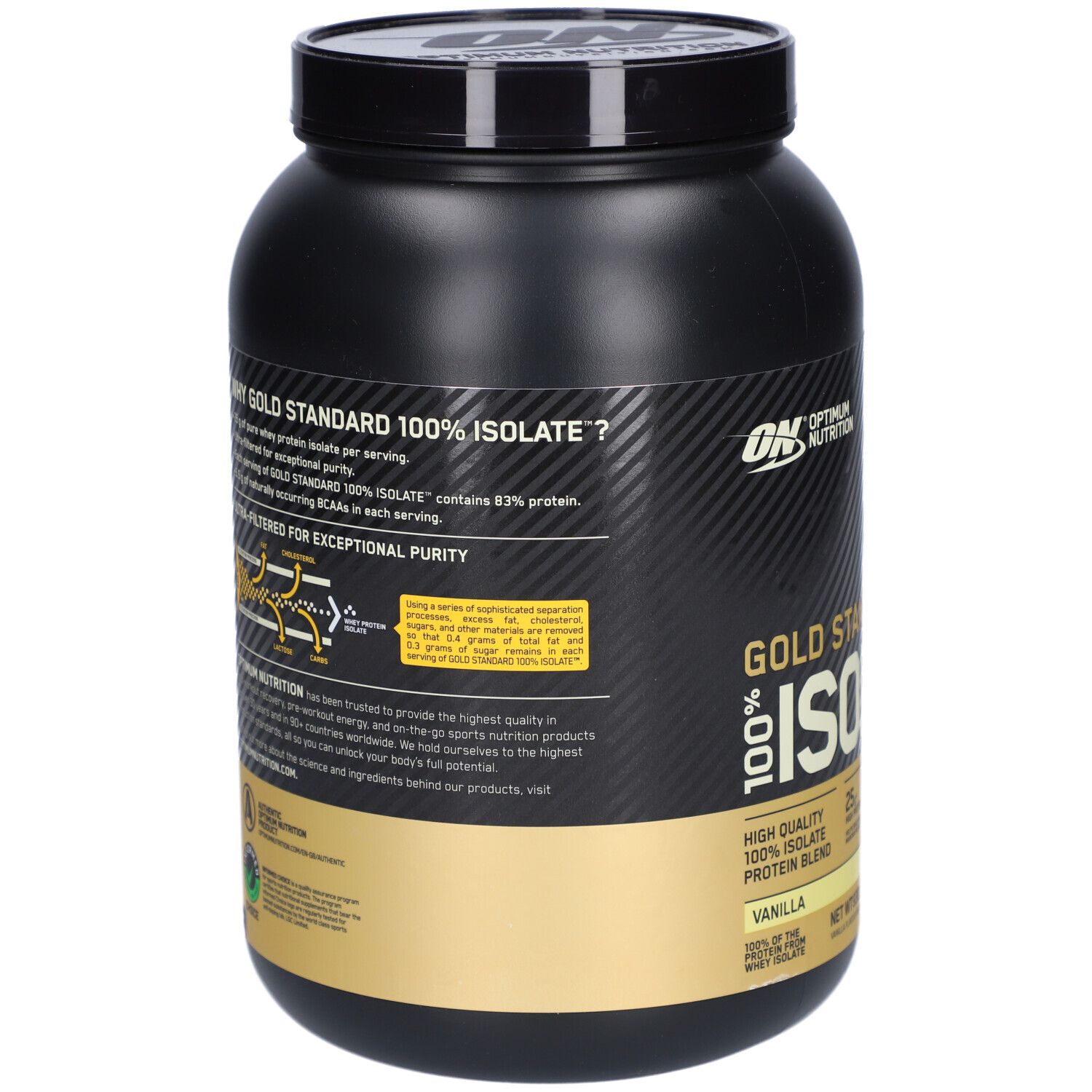 Optimum Nutrition 100% Gold Standard Isolate 2LB Vanilla 930 g Pulver