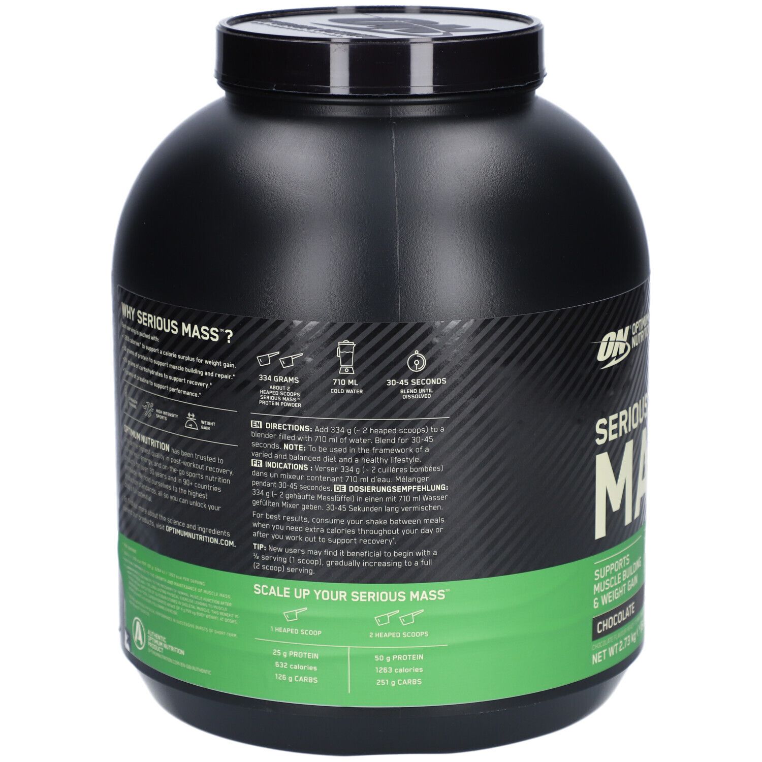 Optimum Nutrition Serious Mass 6LB Chocolate 2730 g Pulver