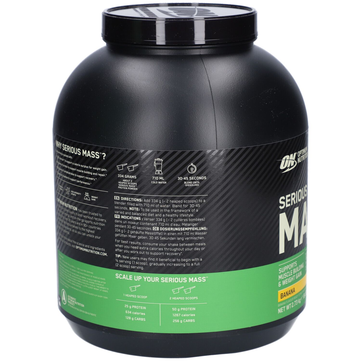 Optimum Nutrition Serious Mass 6LB Banana 2730 g Pulver