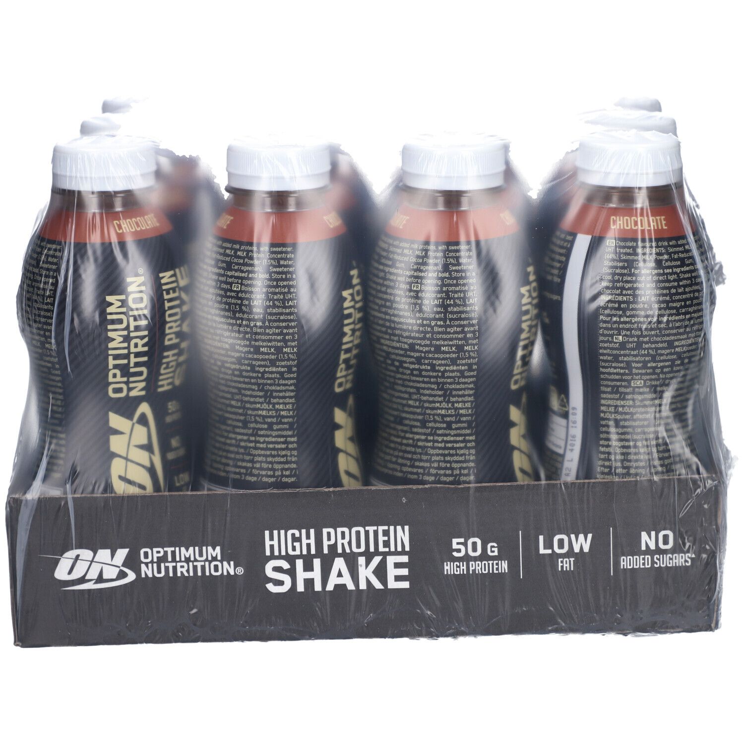 Optimum Nutrition High Protein Shake 5000Ml Chocolate 12x500 ml Milch