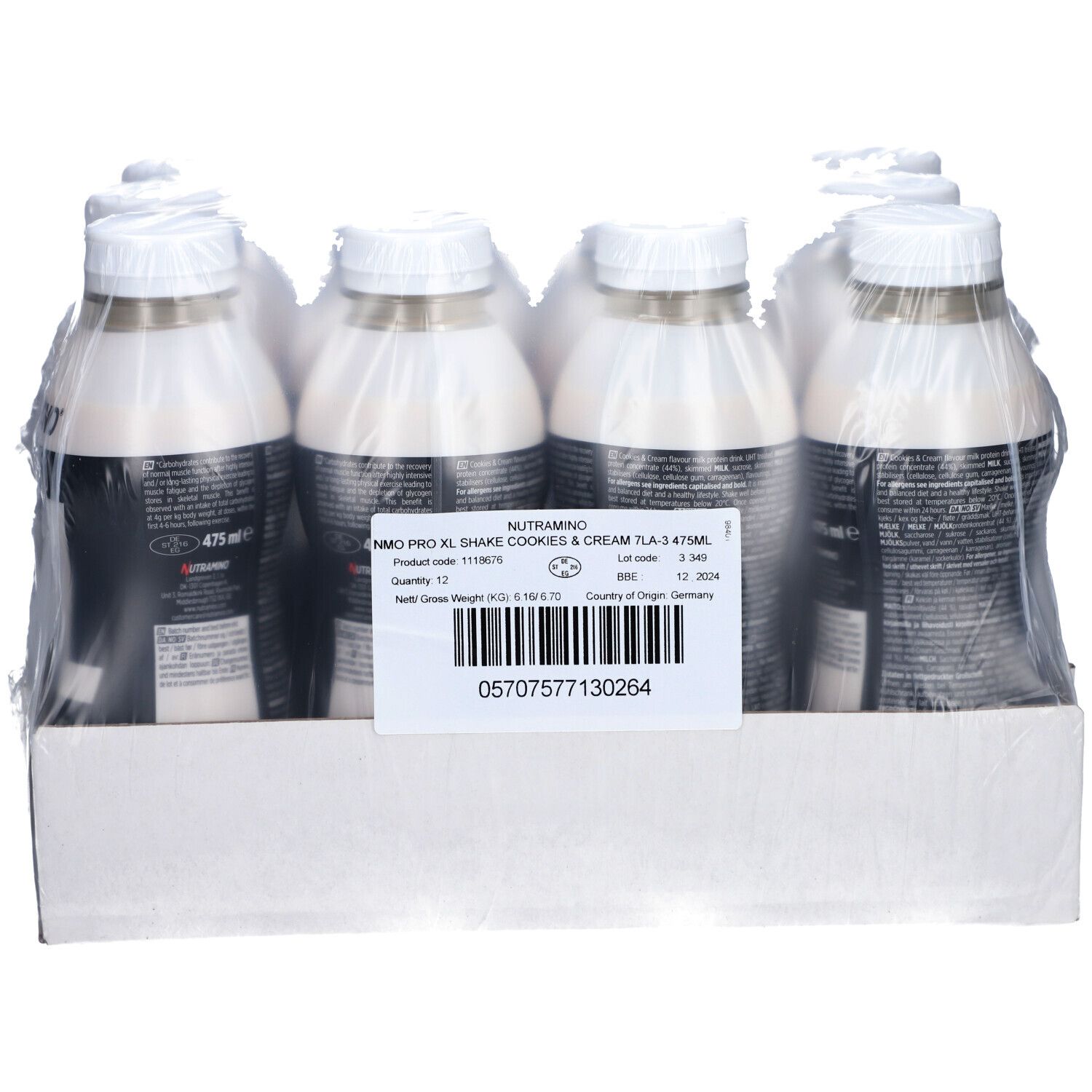 Nutramino Milkshake protéinée XL Cookies & Cream