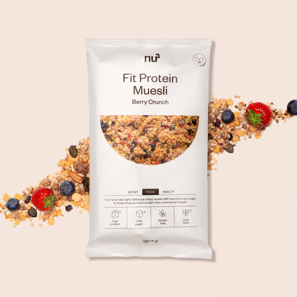 nu3 Fit Protein Müsli Berry Crunch 350 g Pulver