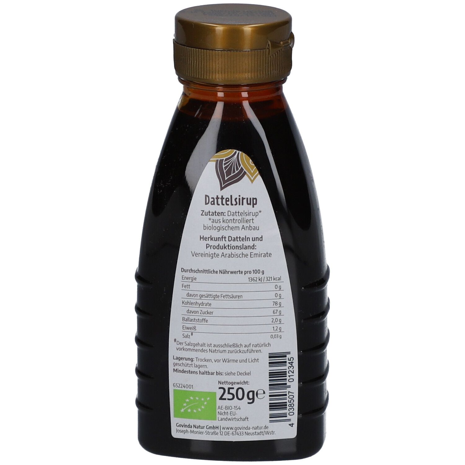 Govinda Dattelsirup – Natürliche Süße aus Bio-Datteln