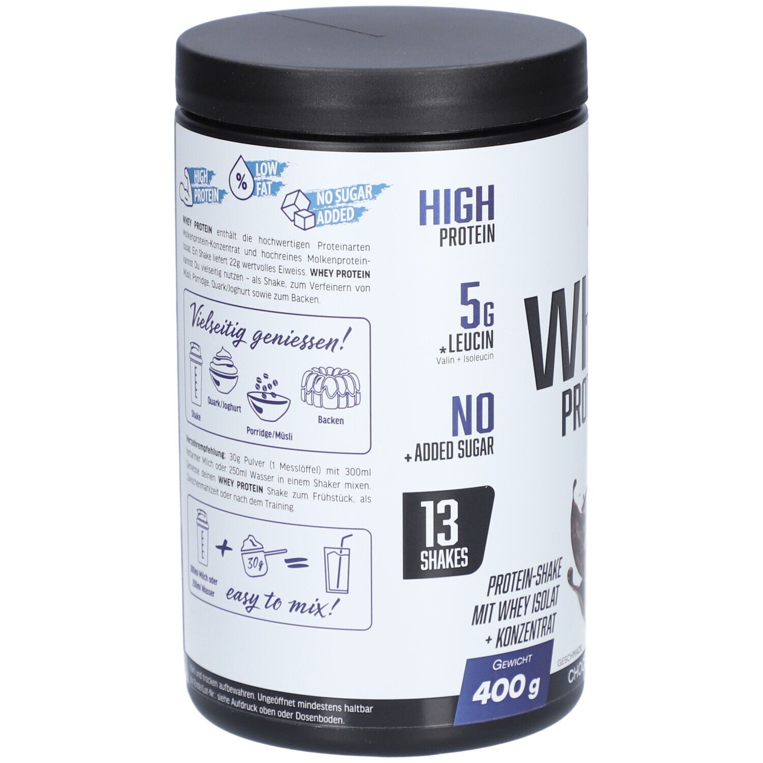 Whey Protein, Chocolate, 400g 400 g Pulver