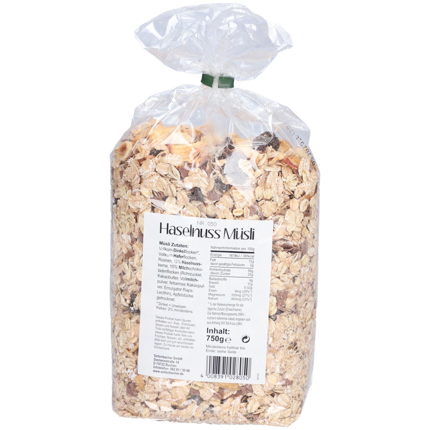 Seitenbacher Haselnuss Müsli 750 g