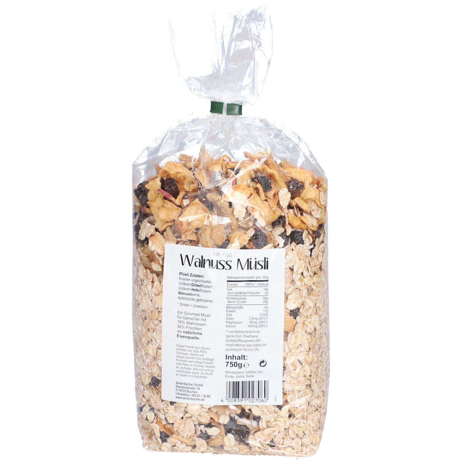 Seitenbacher Walnuss Müsli 750 g