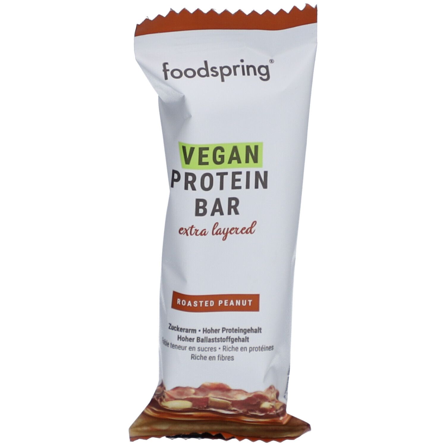 Foodspring Protein Bar Vegan Extra Chocolate Roasted Peanut 45 g