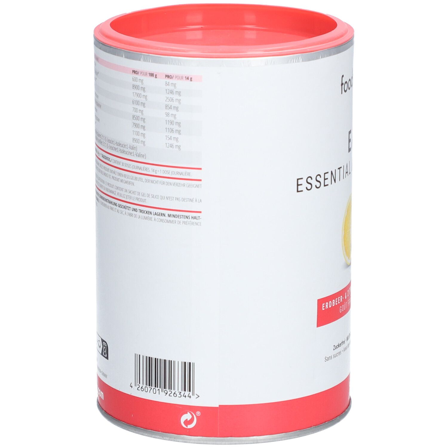 Foodspring Essential Amino Acids Erdbeere & Zitrone 420 g Pulver