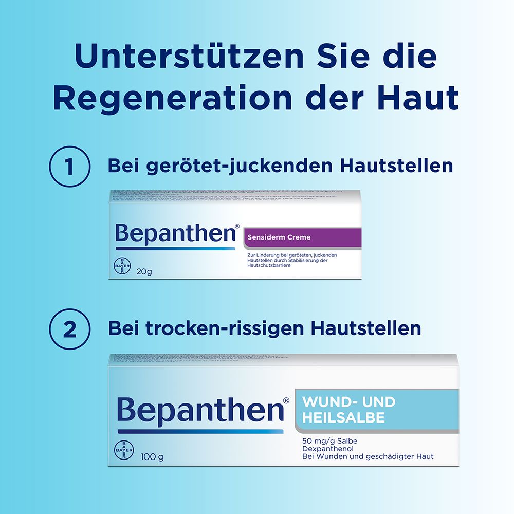 Bepanthen Wund- und Heilsalbe & Sensiderm Creme 1 St Kombipackung