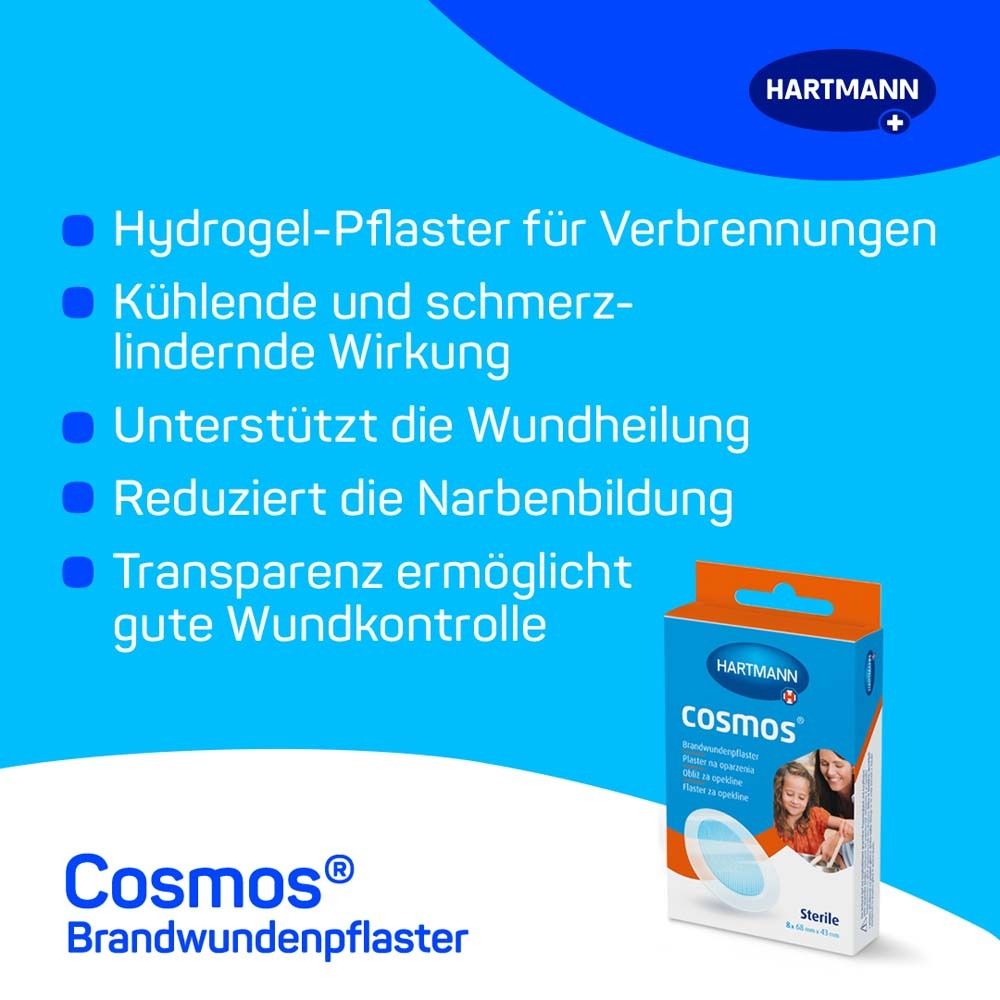 Cosmos Brandwunden 68X43Mm x2 2x8 St Pflaster