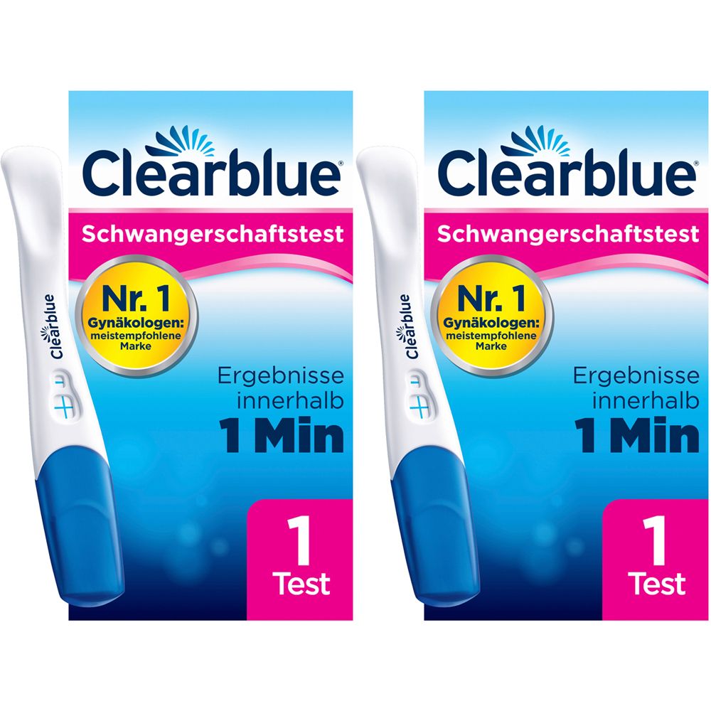 Clearblue Schwangerschaftstest Schnelle Erkennung 2 x 1er