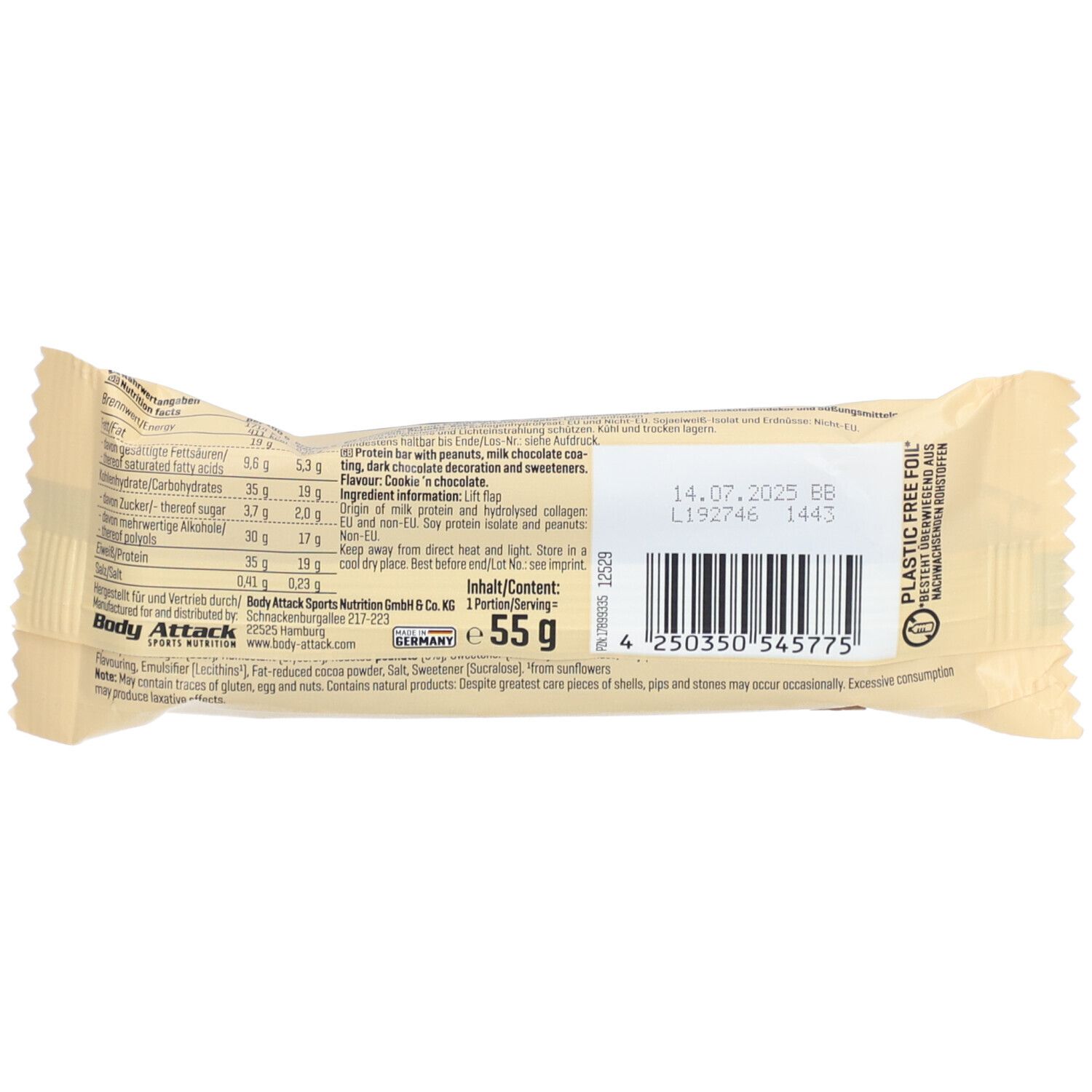 YamBam Bar Nuts Cookie´n Chocolate 55 g Riegel