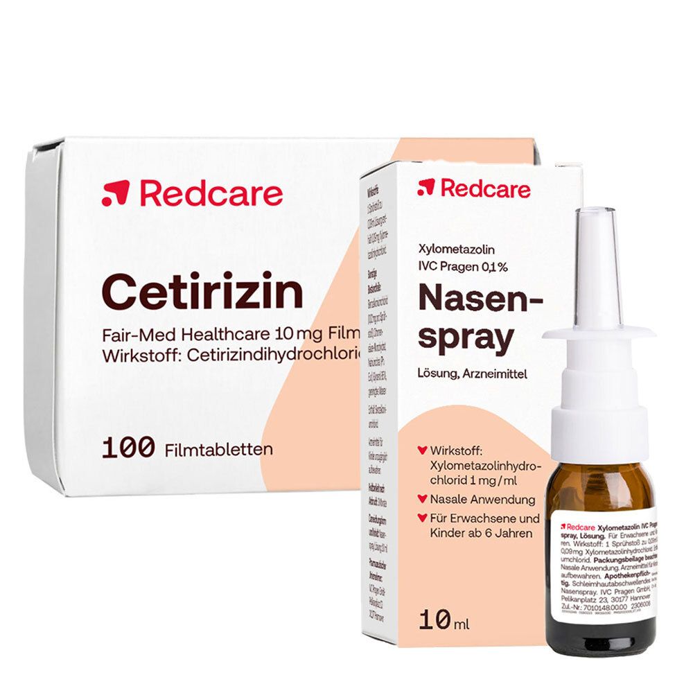 Redcare Xylo 0,1 % Nasenspray + Redcare Cetirizin Fair-Med Healthcare