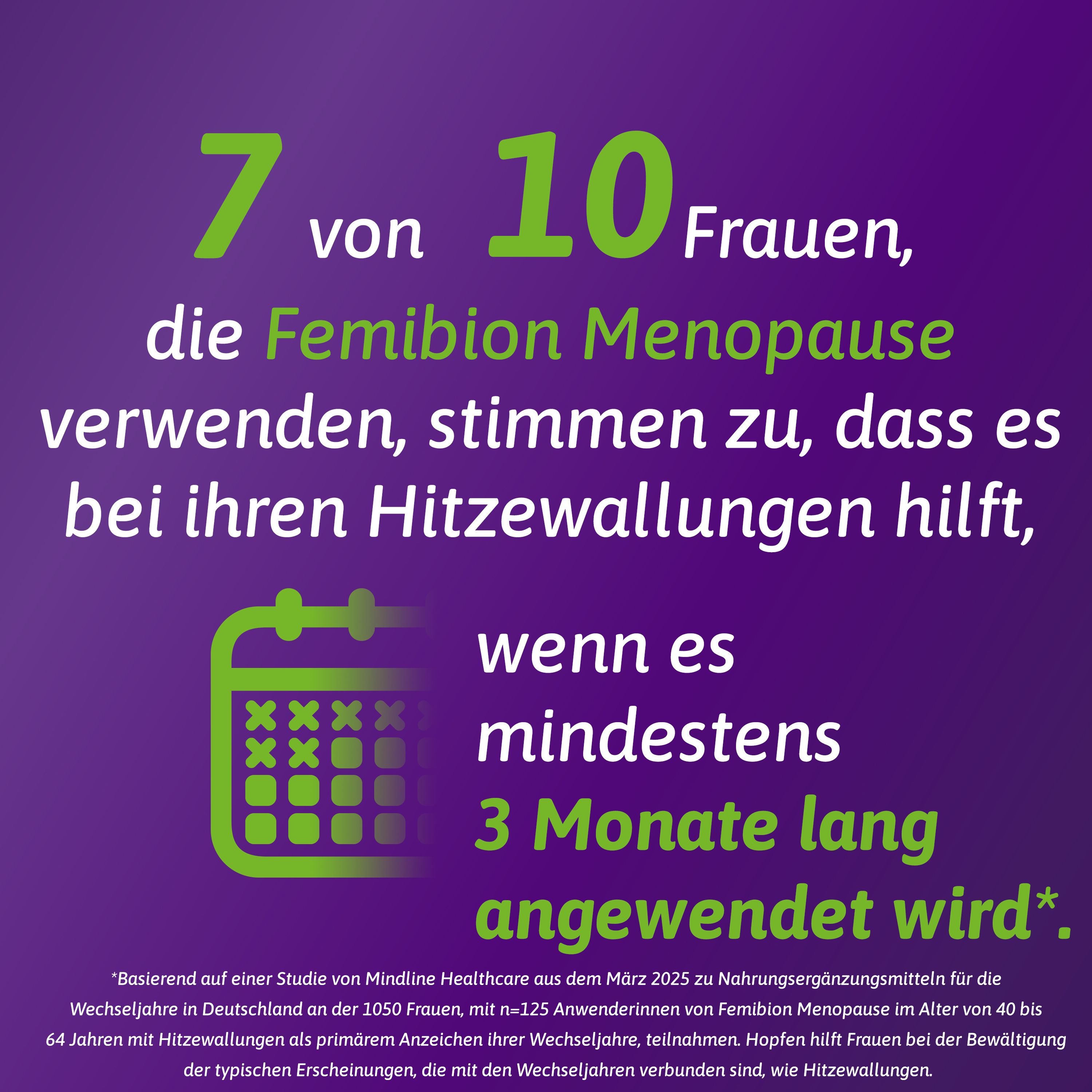 Femibion® Menopause Hitzewallungen, hormonfreie Formulierung, Wechseljahre