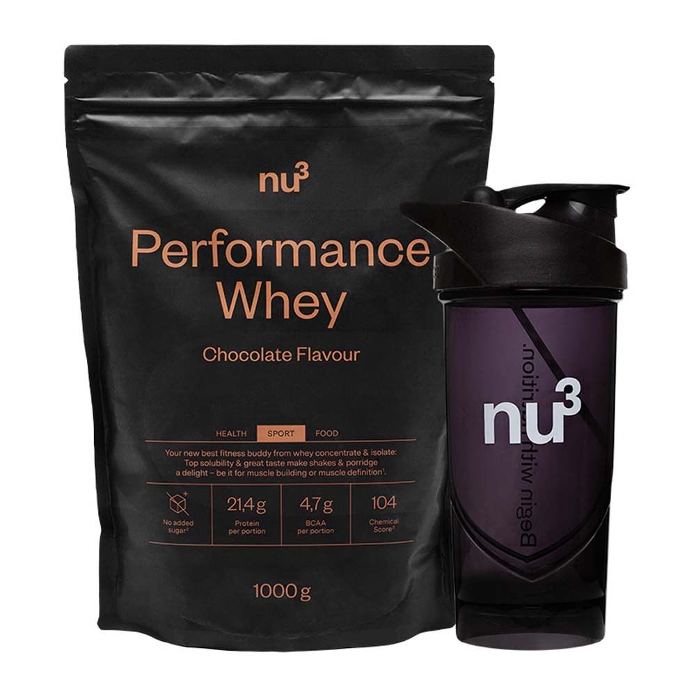 nu3 Performance Whey + nu3 Shaker Schwarz