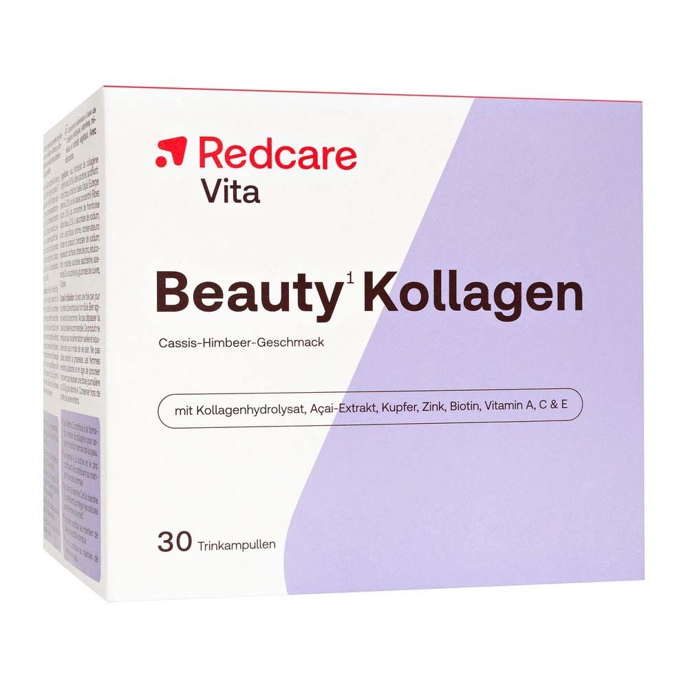 Redcare Vita Beauty Kollagen Packung. 30 Trinkampullen. Mit Kollagen, Zink, Biotin, Vitaminen.
