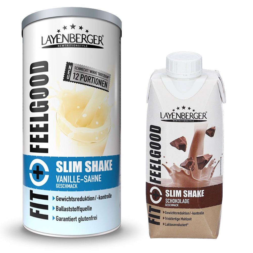 LAYENBERGER Fit+Feelgood Slim Shake Vanille-Sahne & Schokolade