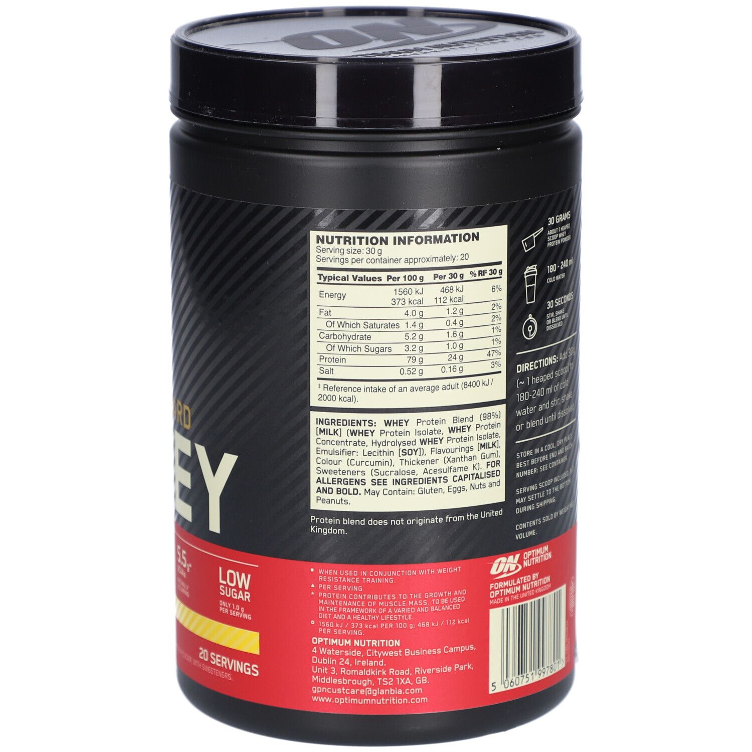 Optimum Nutrition 100% Whey Gold Standard Banana Cream
