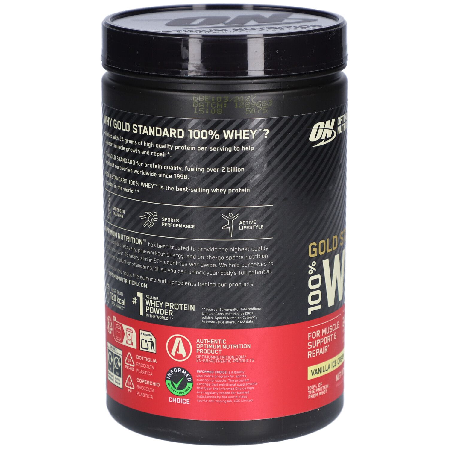 Optimum Nutrition 100% Whey Gold Standard Vanilla Ice Cream