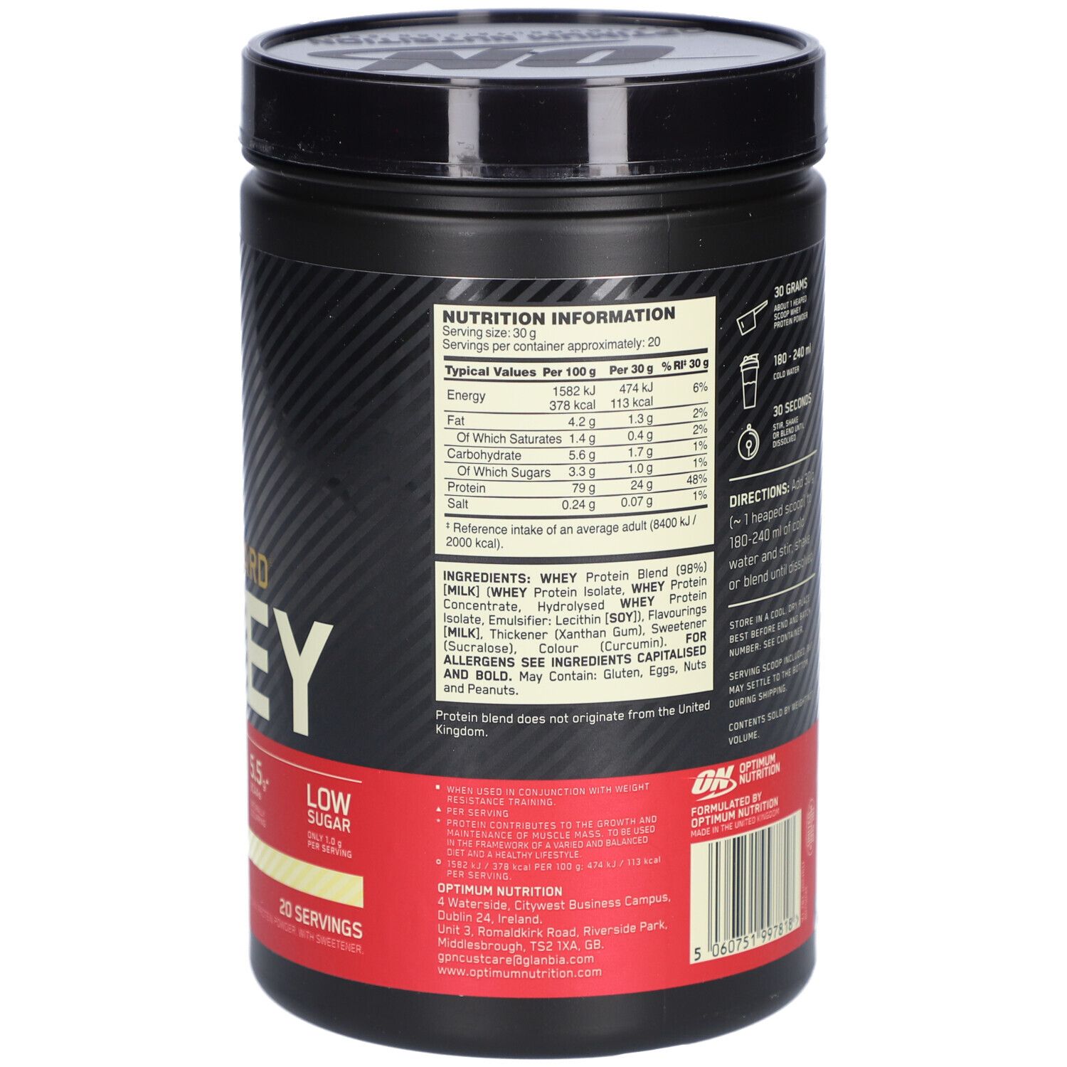 Optimum Nutrition 100% Whey Gold Standard Vanilla Ice Cream