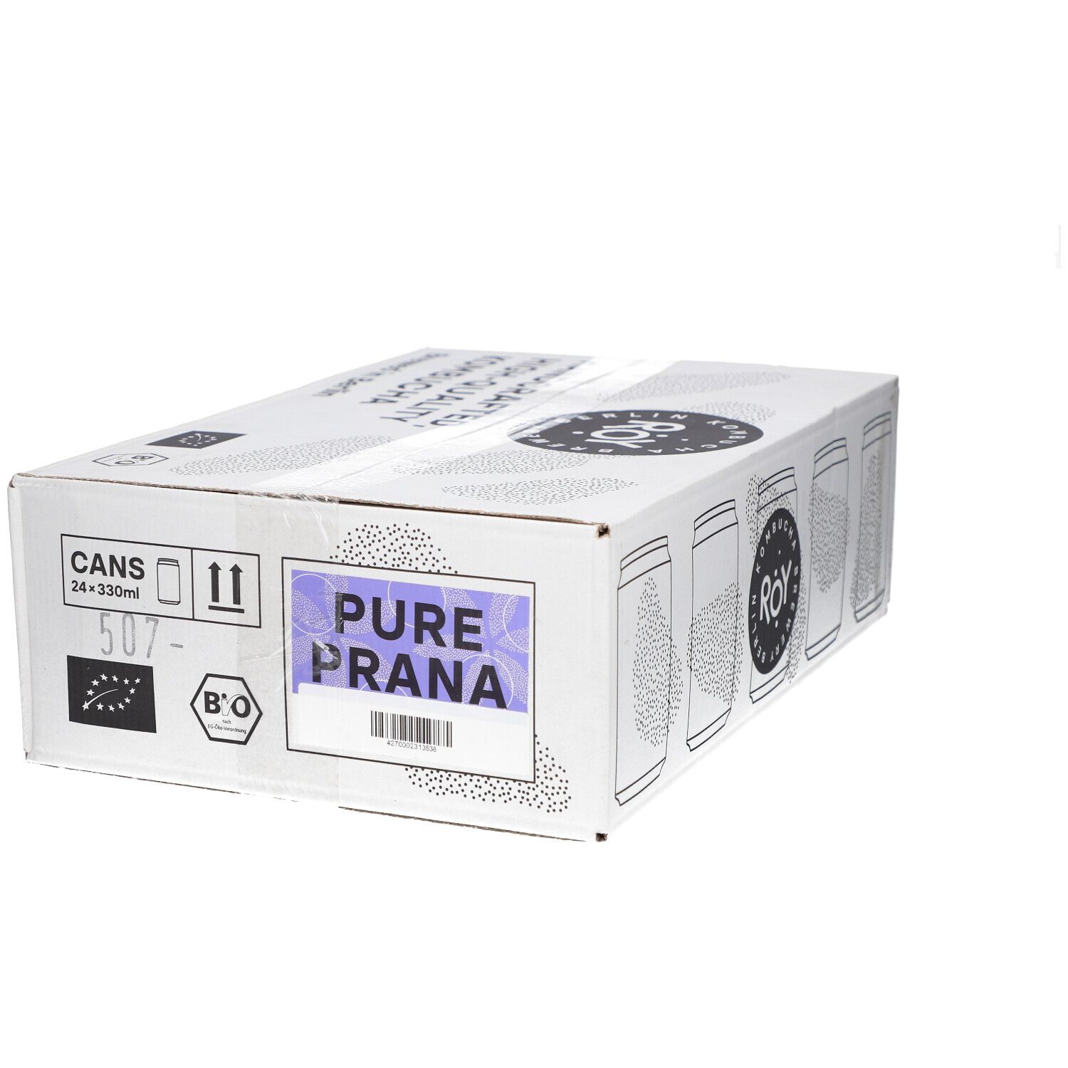 ROY Kombucha Pure Prana Bio, 24 Dosen, vegan & glutenfrei