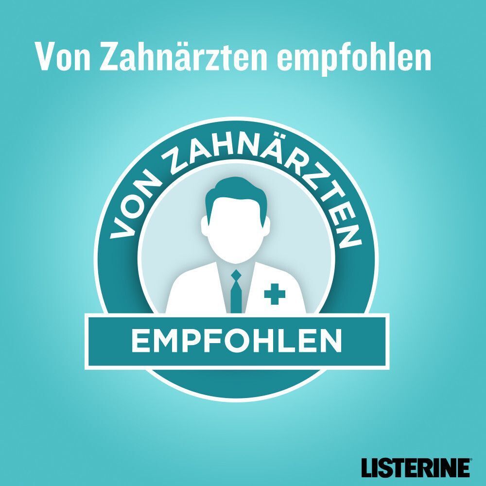 Siegel: Von Zahnärzten empfohlen. LISTERINE.