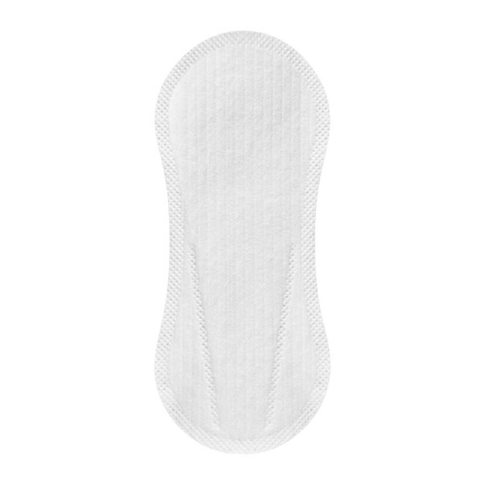 Weißes Slipeinlage. Ovale Form, mit geprägter Oberfläche. Für den täglichen Gebrauch.