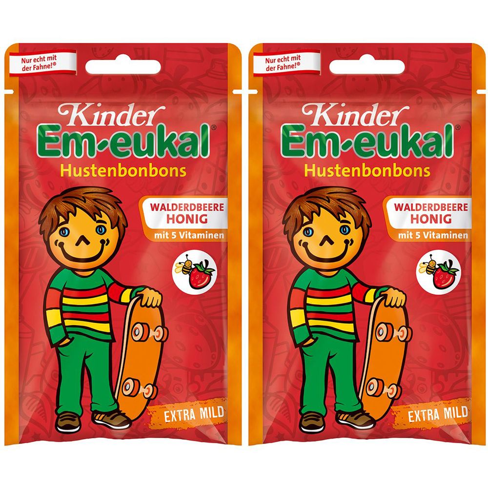 Kinder® Em-eukal Walderdbeere-Hustenbonbons mit Honig und 5 Vitaminen