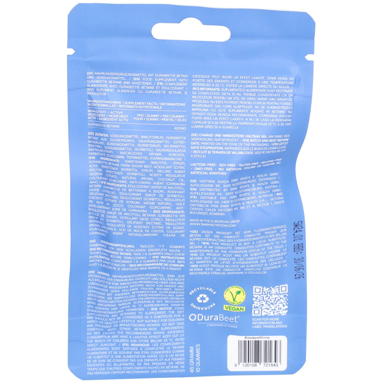 sway Deep Hydration Traveledition - Kaugummies mit Orangengeschmack