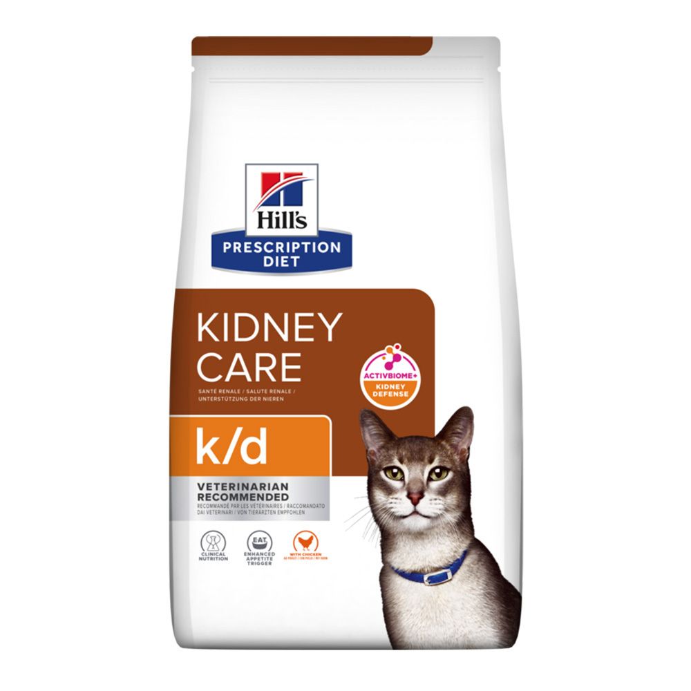 Hill's Prescription Diet k/d Trockenfutter für Katzen mit Huhn zur Unterstützung der Niere