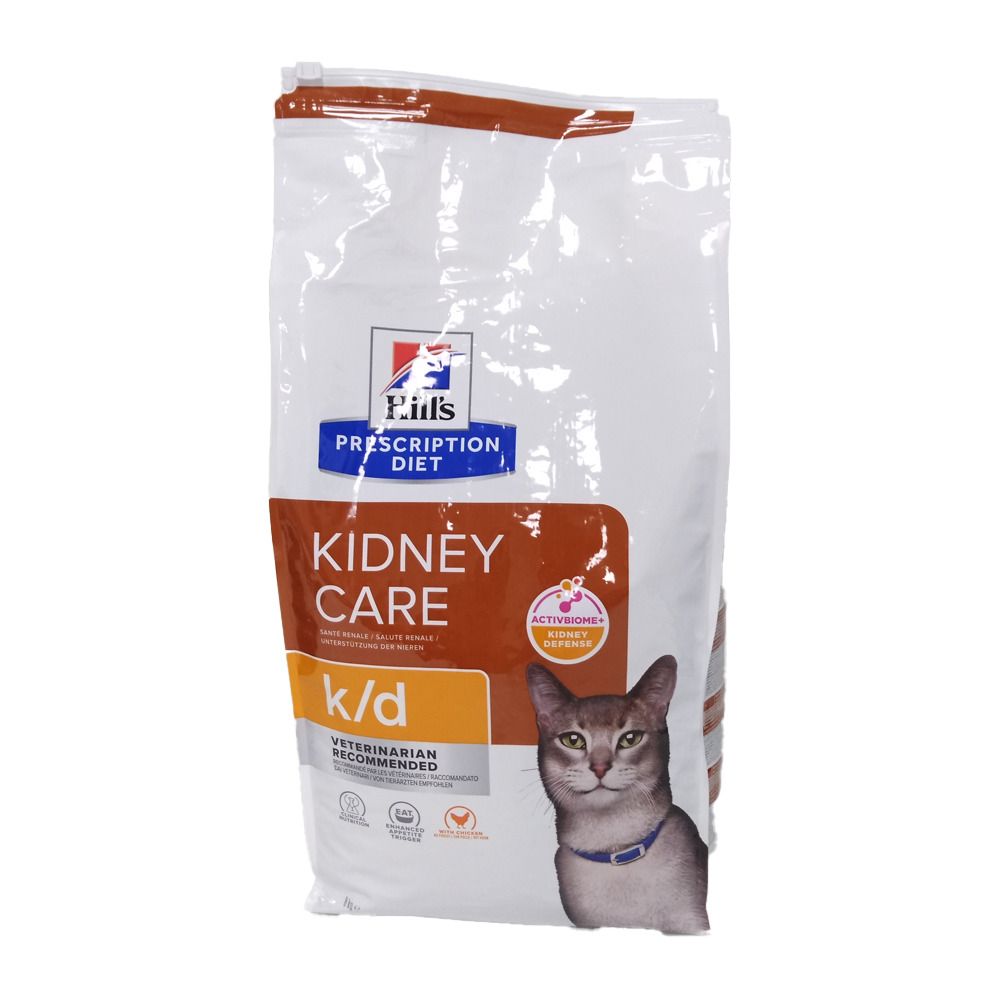 Hill's Prescription Diet k/d Trockenfutter für Katzen mit Huhn zur Unterstützung der Niere