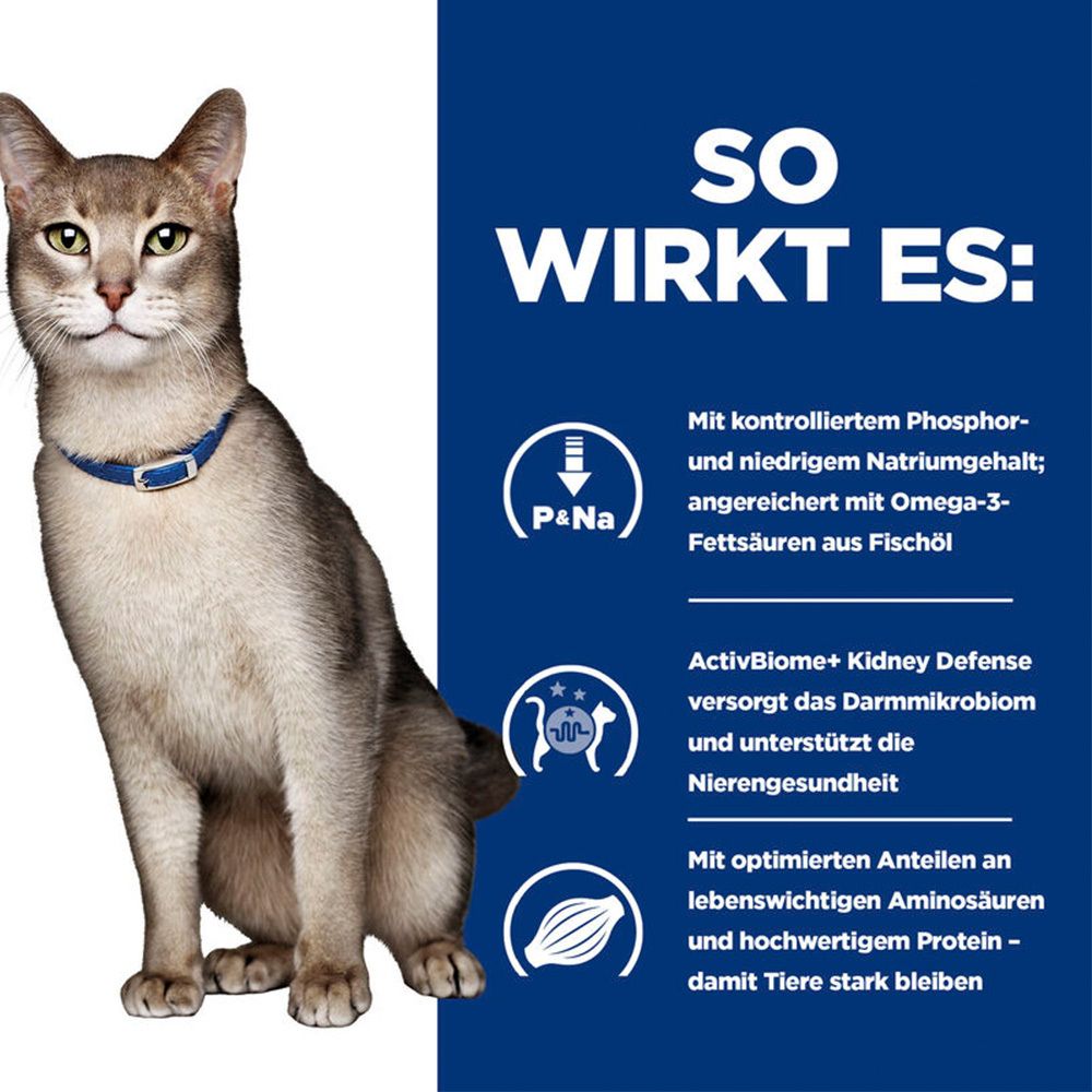 Hill's Prescription Diet k/d Trockenfutter für Katzen mit Huhn zur Unterstützung der Niere