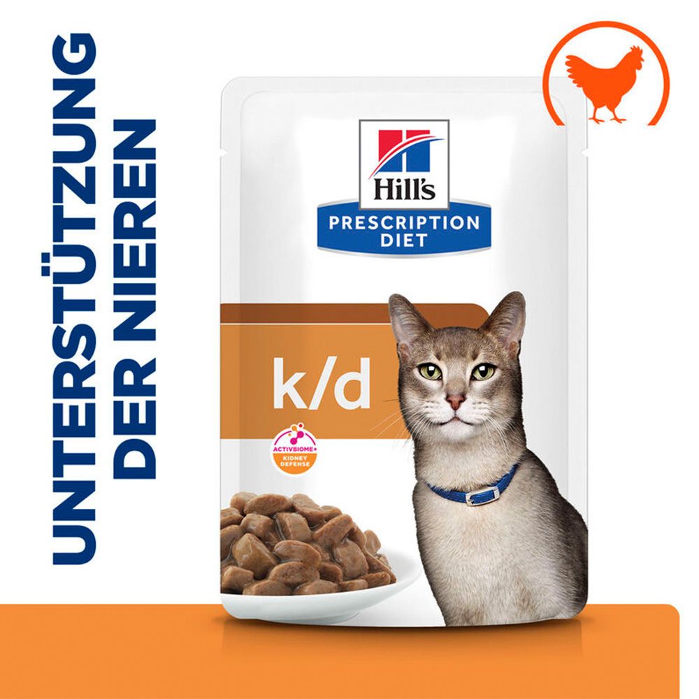 Hill's PRESCRIPTION DIET k/d Nassfutter für Katzen mit Huhn