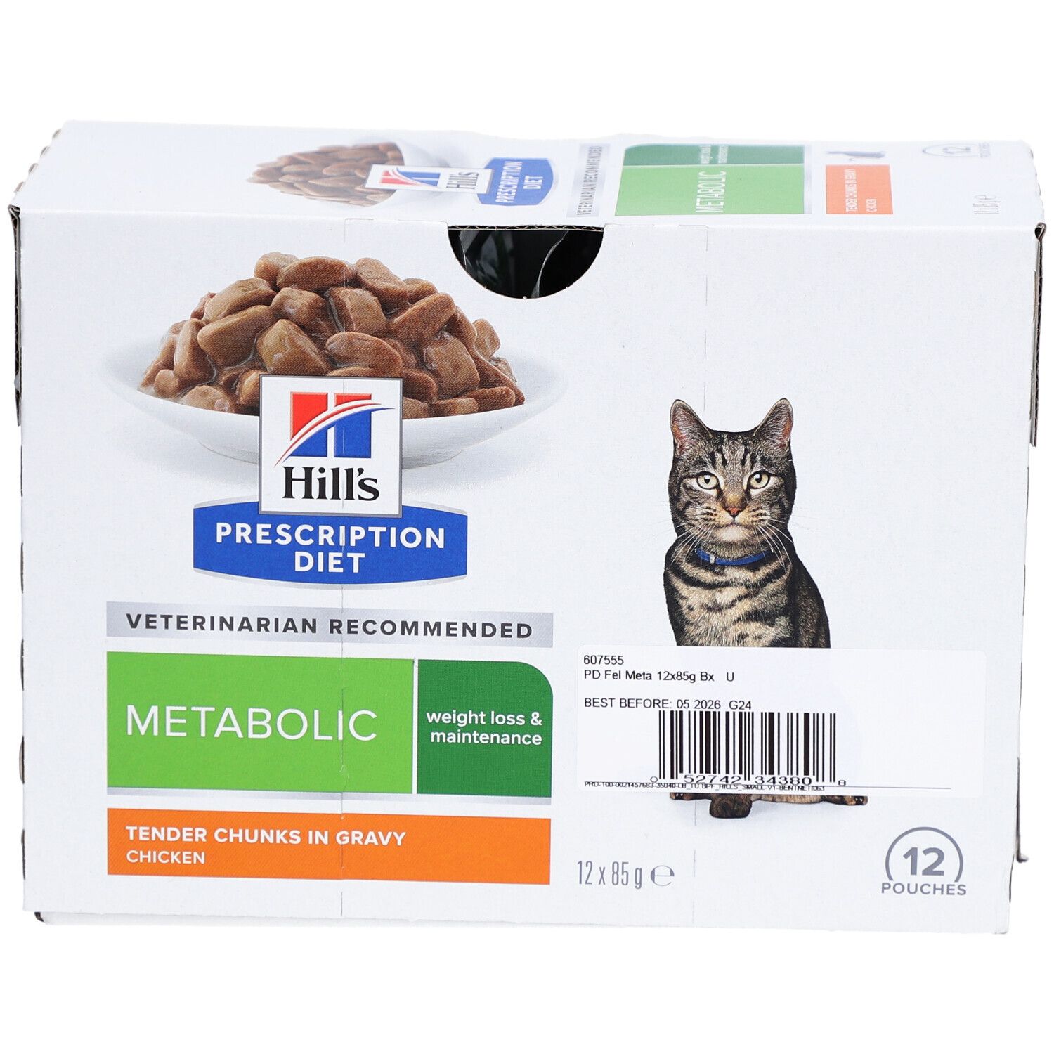 Hill's PRESCRIPTION DIET Metabolic Nassfutter für Katzen mit Huhn