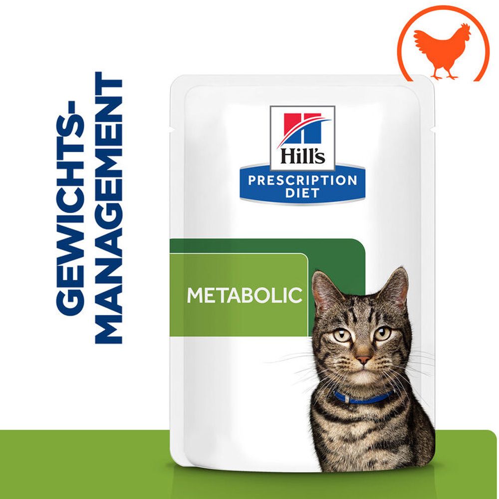 Hill's PRESCRIPTION DIET Metabolic Nassfutter für Katzen mit Huhn