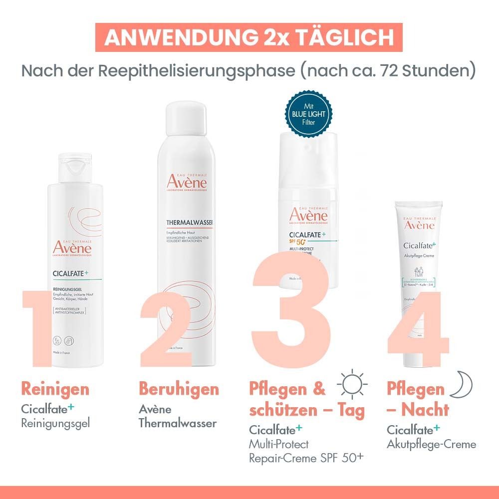 Avène Cicalfate + Multi-Protect Repair-Creme SPF 50+ - bei geschädigter Haut + CICALFATE+ Repair-Creme