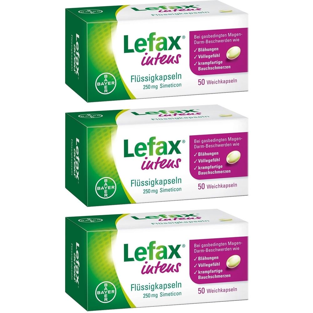 Lefax® intens Flüssigkapseln bei Blähungen und Völlegefühl