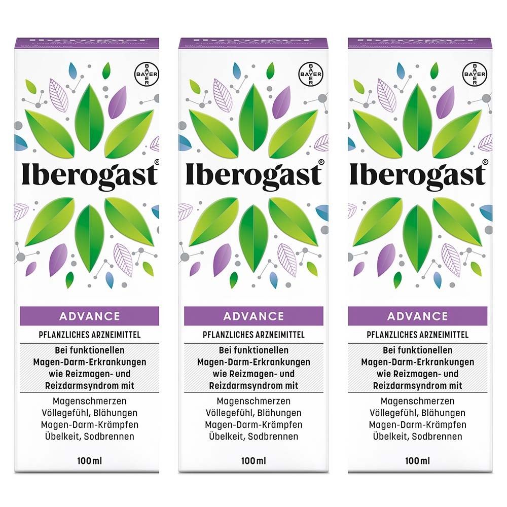 Iberogast® ADVANCE lindert wiederkehrende Magen-Darm-Beschwerden  - Jetzt 15% mit dem Code iberogast15 sparen*