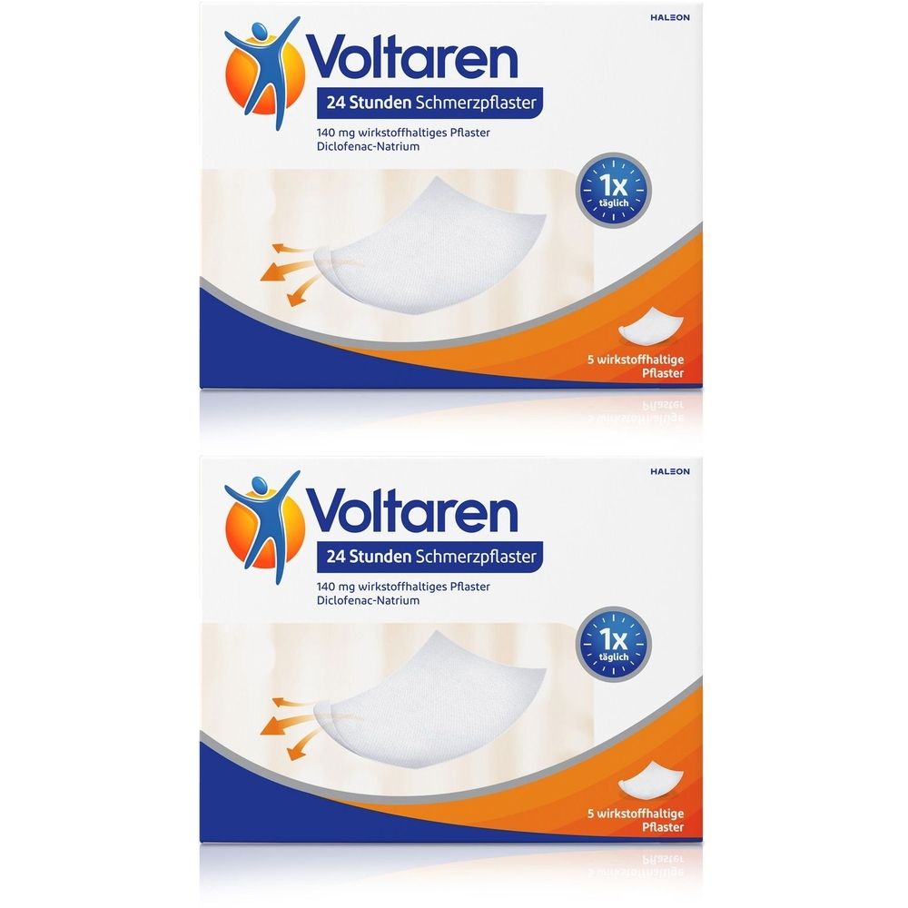Voltaren 24 Stunden Schmerzpflaster mit Diclofenac bei akuten Muskelschmerzen